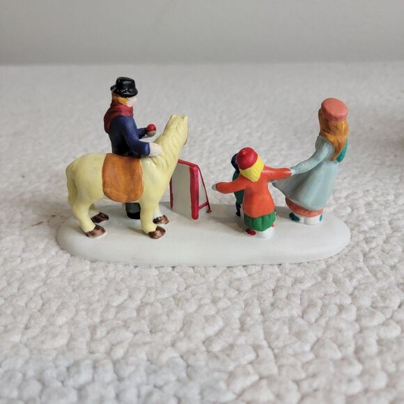 VTG Lemax Village Collection Porcelain The Pony Ride OOP Figurine 1997 w Box OOP - Picture 2 of 7